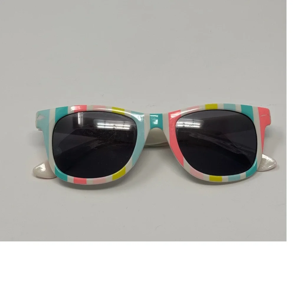 Carters Sunglasses Girls Multicolor‎ Striped Retro Wayfarer Beach Summer